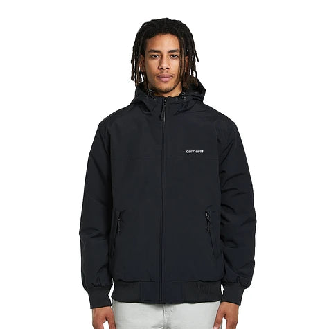 Carhartt WIP Hooded Sail Jacket Black White
