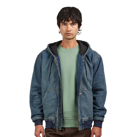 Dickies Hilham Hooded Jacket Khaki Tinted Blue