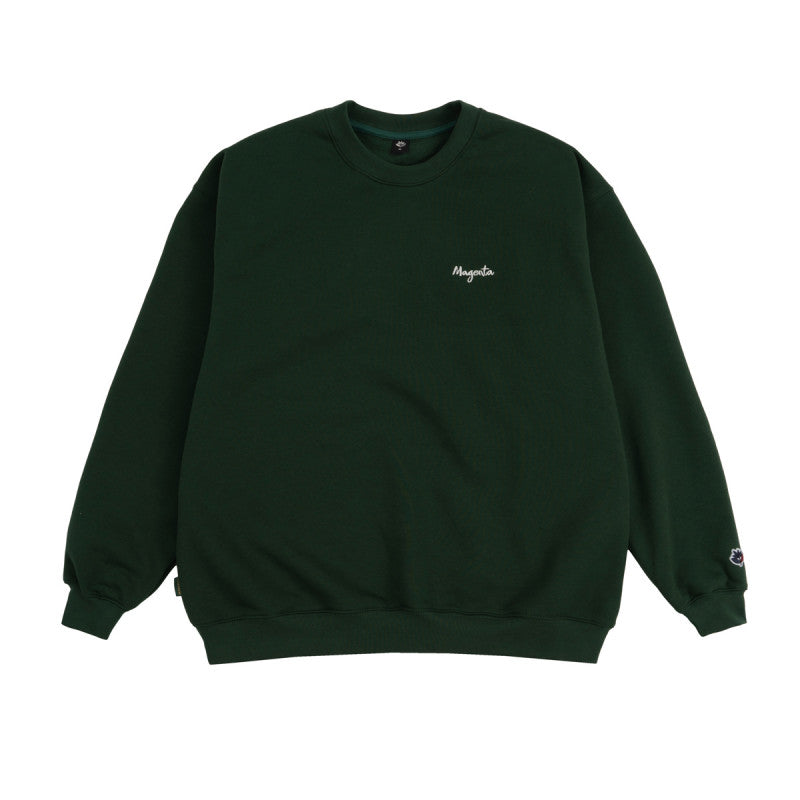 Magenta Script Crewneck Green