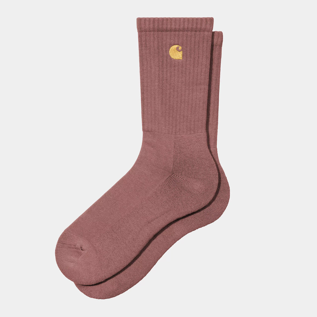 Carhartt WIP Chase Socks Dusty Pink/ Gold