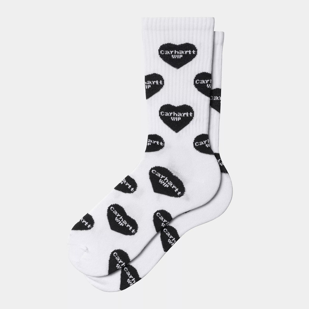 Carhartt WIP Heart Logo Jacquard Socks White