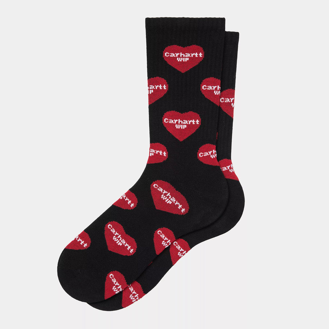 Carhartt WIP Heart Logo Jacquard Socks Black