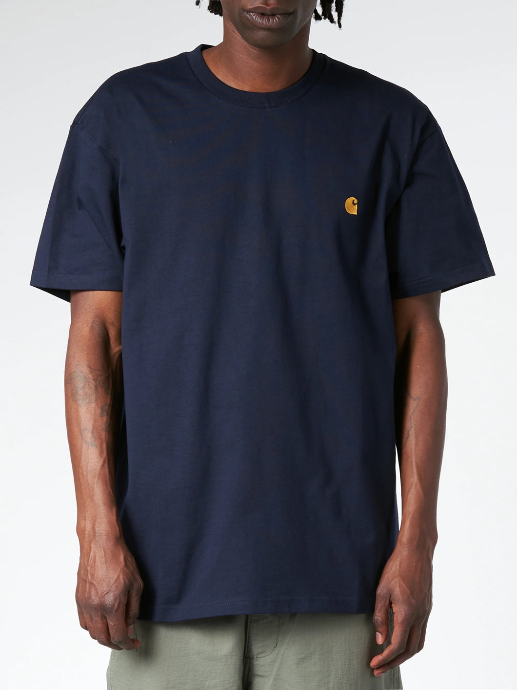 Carhartt WIP Chase T-shirt Dark Navy/Gold