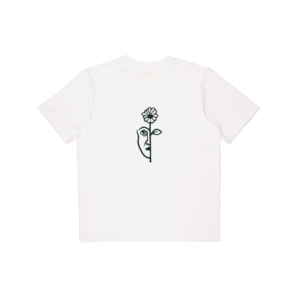 Feelings Split Short SLeeves Tee White