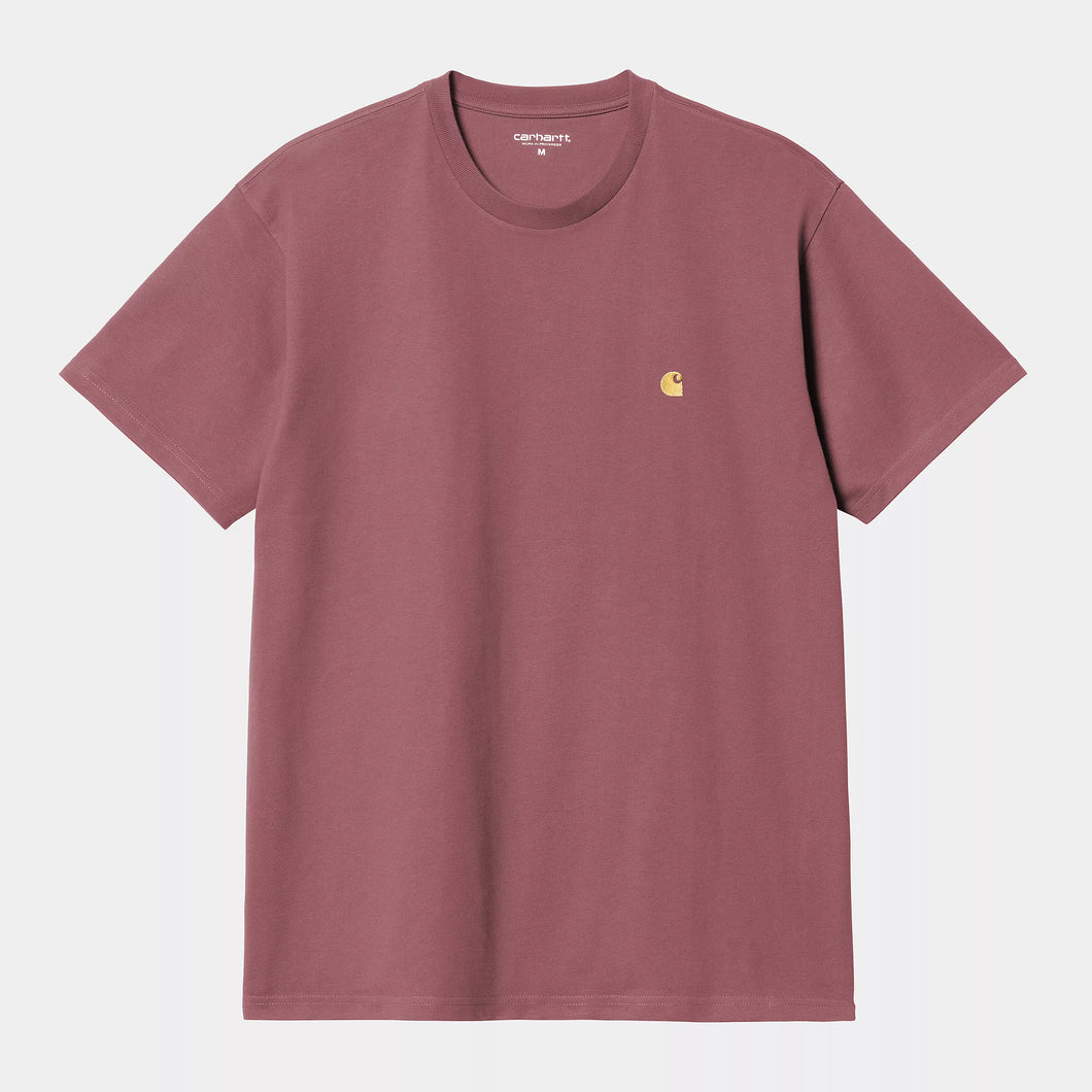 Carhartt WIP Chase T-shirt Dusty Fuchsia/Gold