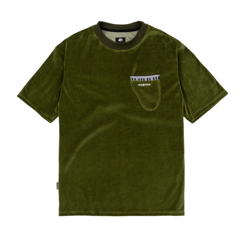 Magenta Piano Velvet T-shirt Green
