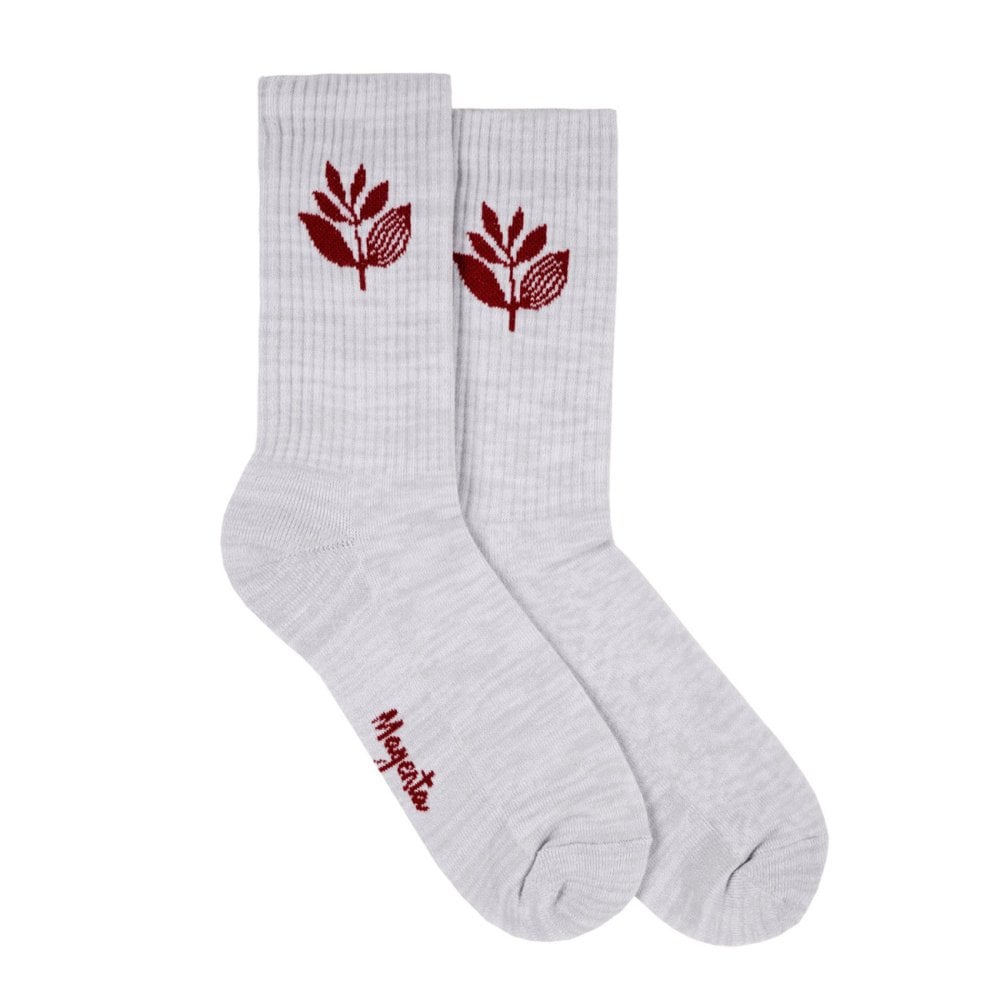 Magenta Plant Socks Ash-Rust