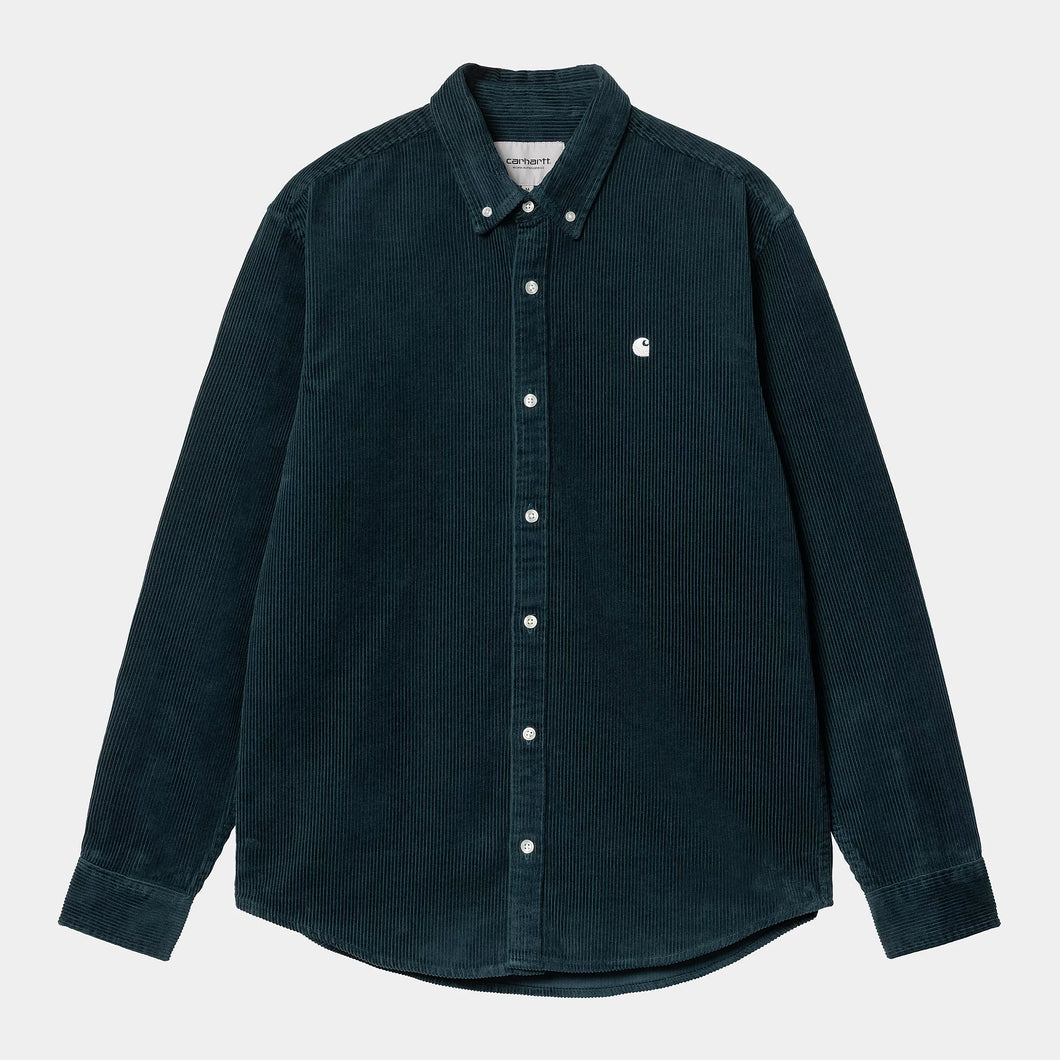 Carhartt WIP Madison Cord Shirt Duck Blue/Wax