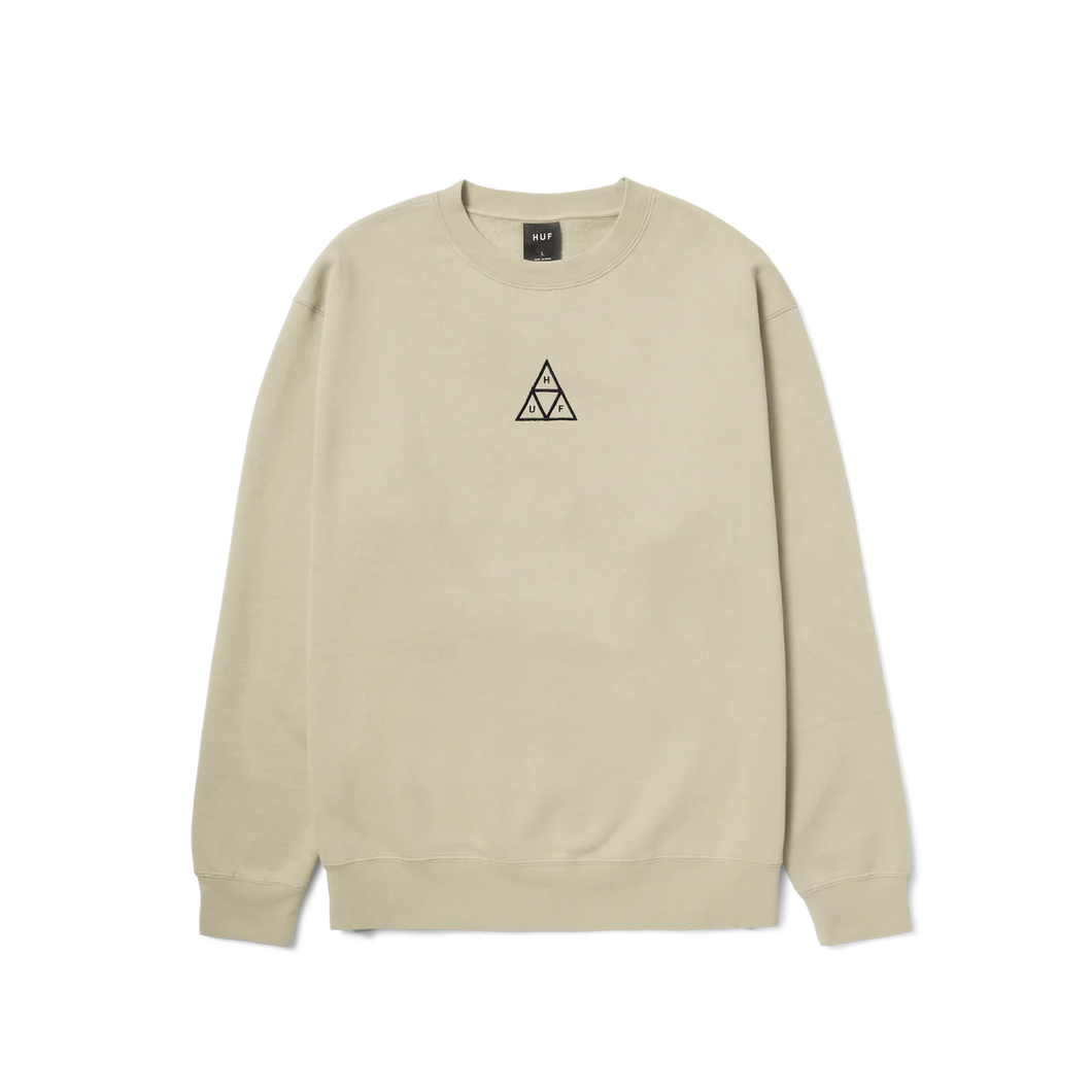 Huf Set Triple Triangle Crewneck Stone