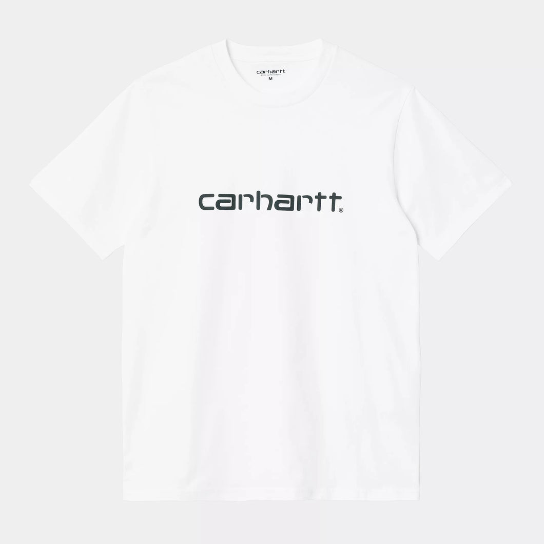 Carhartt WIP Script T-shirt Air Force White/Black