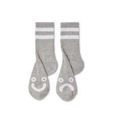 Polar Rib Socks Happy Sad Grey