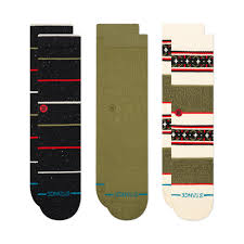 STANCE Greetings 3 Pack Crew Canvas