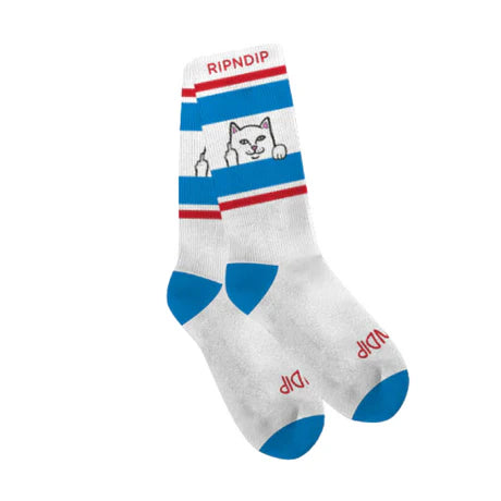 Rip N Dip Lord Peeking Nermal Socks White
