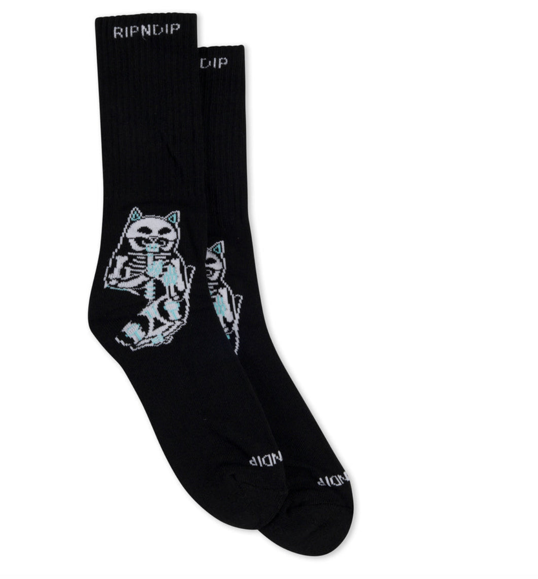 Rip N Dip Lord Skelly Socks Black
