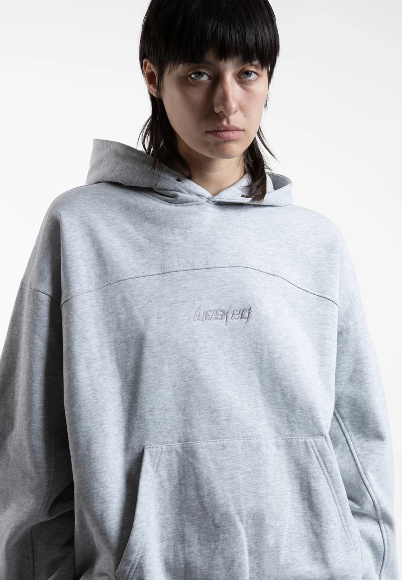 Wasted Paris Switchblade Boxy Hoodie Ash Heather