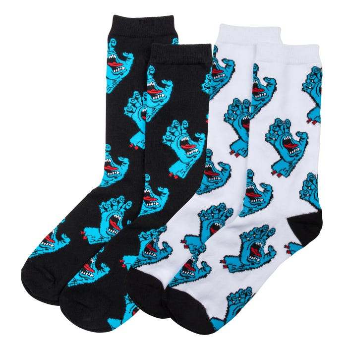 Santa Cruz Multi Hand Socks Pack Black/White