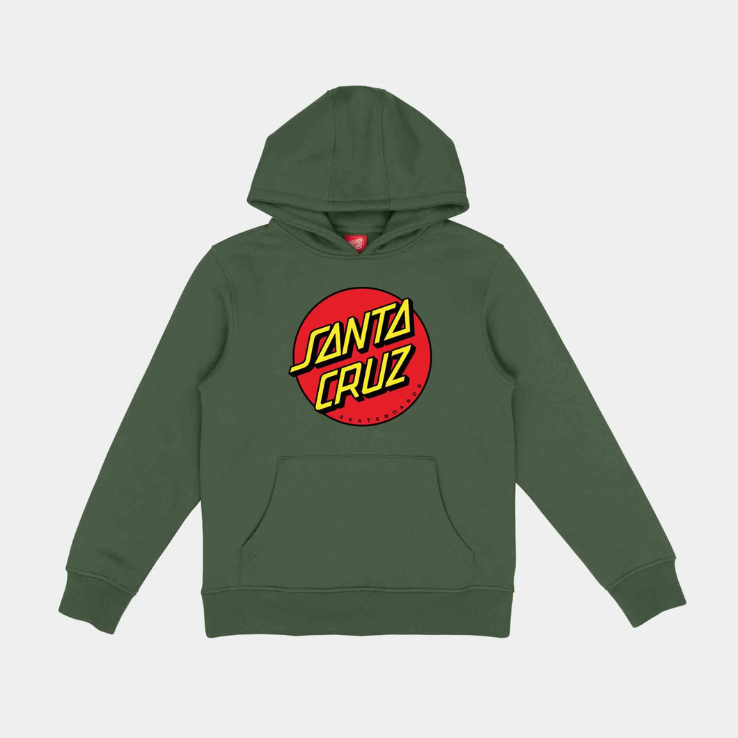 Santa Cruz Kids Classic Dot Hoodie Dark Moss