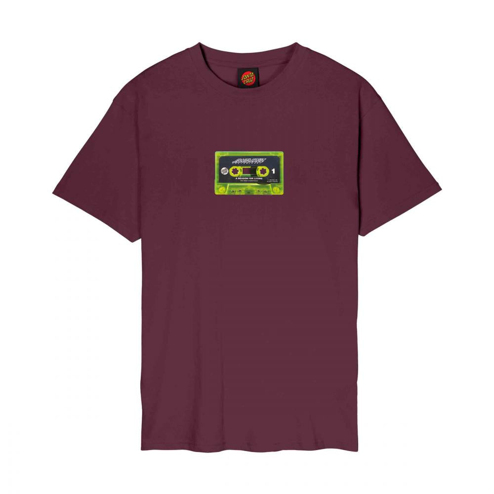 Santa Cruz Reason For Living Mixtape T-shirt Dark Cherry
