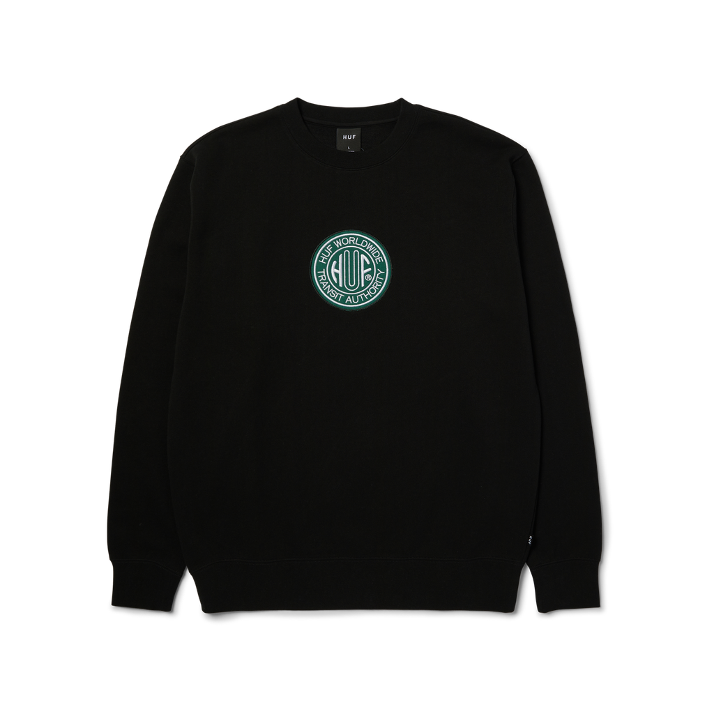 Huf Transit Authority Crewneck Black