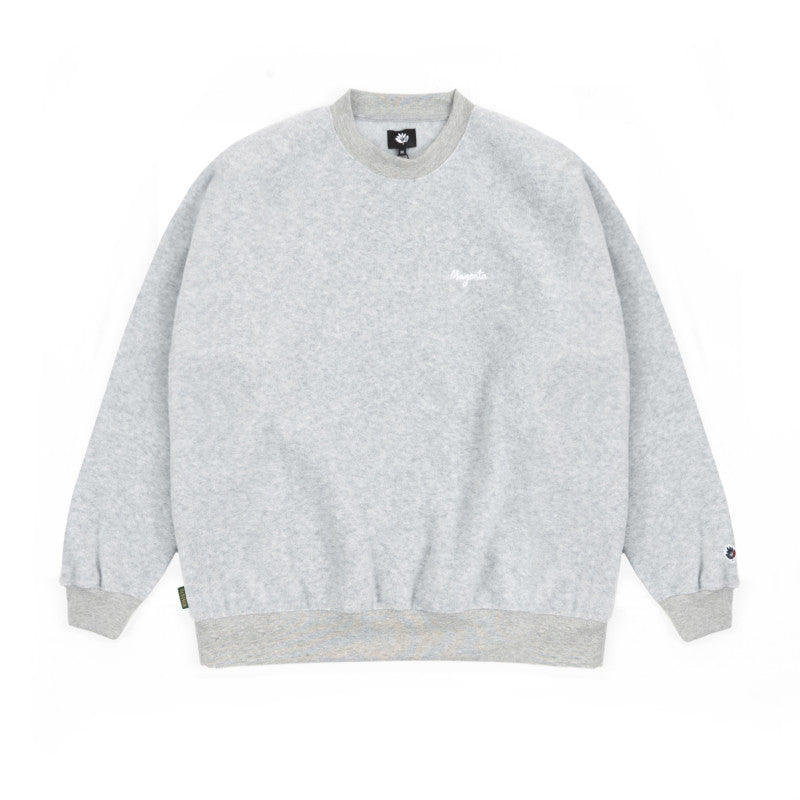 Magenta Script Crewneck Fleece Ash