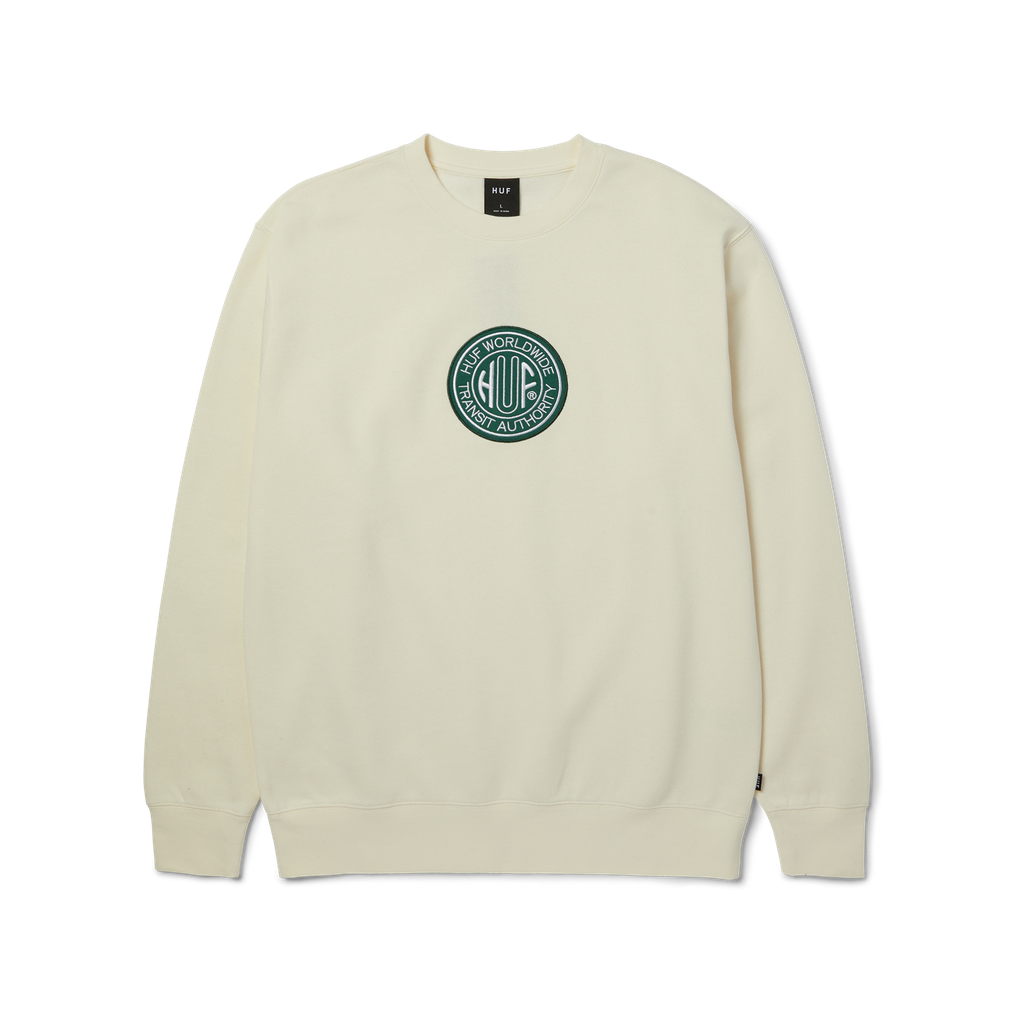 Huf Transit Authority Crewneck Bleach