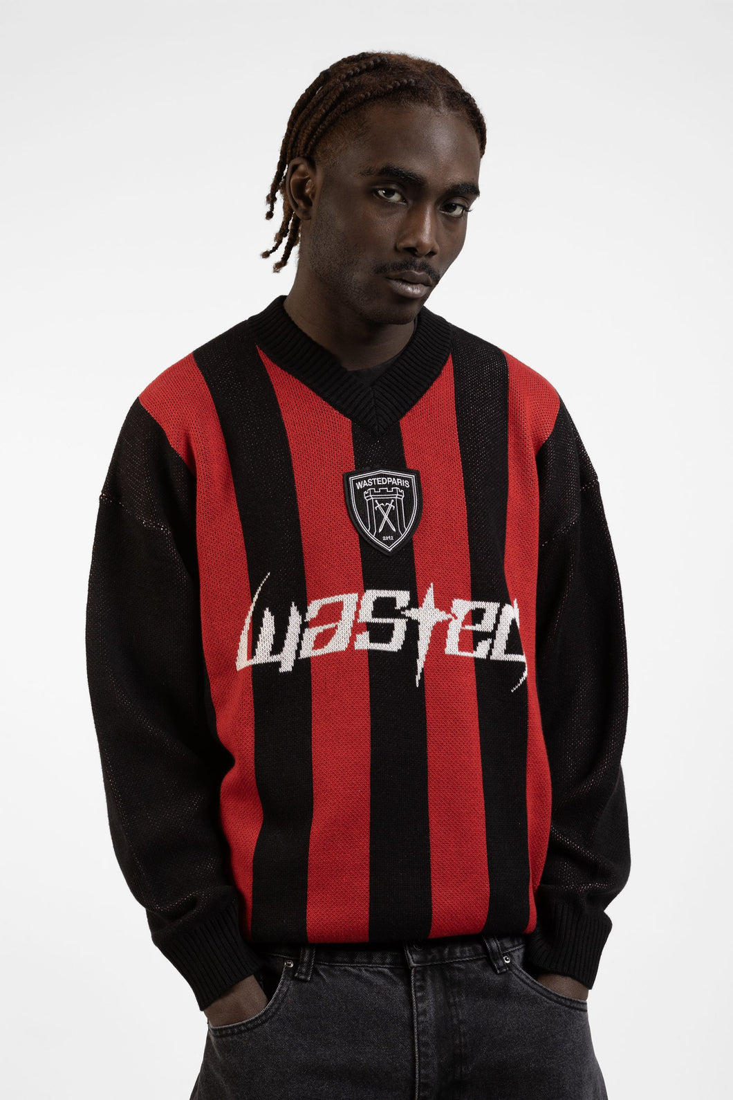Wasted Paris Blade Sweater Black Fire Red