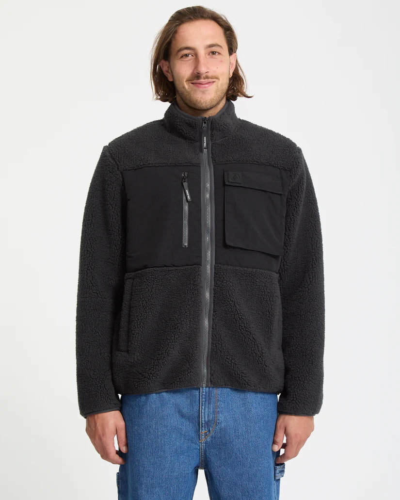 Volcom Storm Stone Zip Fleece Asphalt Black