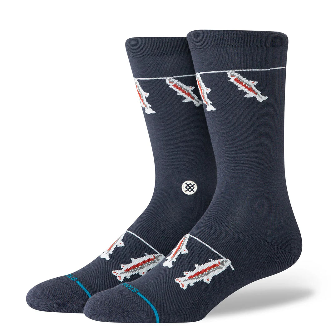 STANCE Gone Fishing Crew Socks Navy