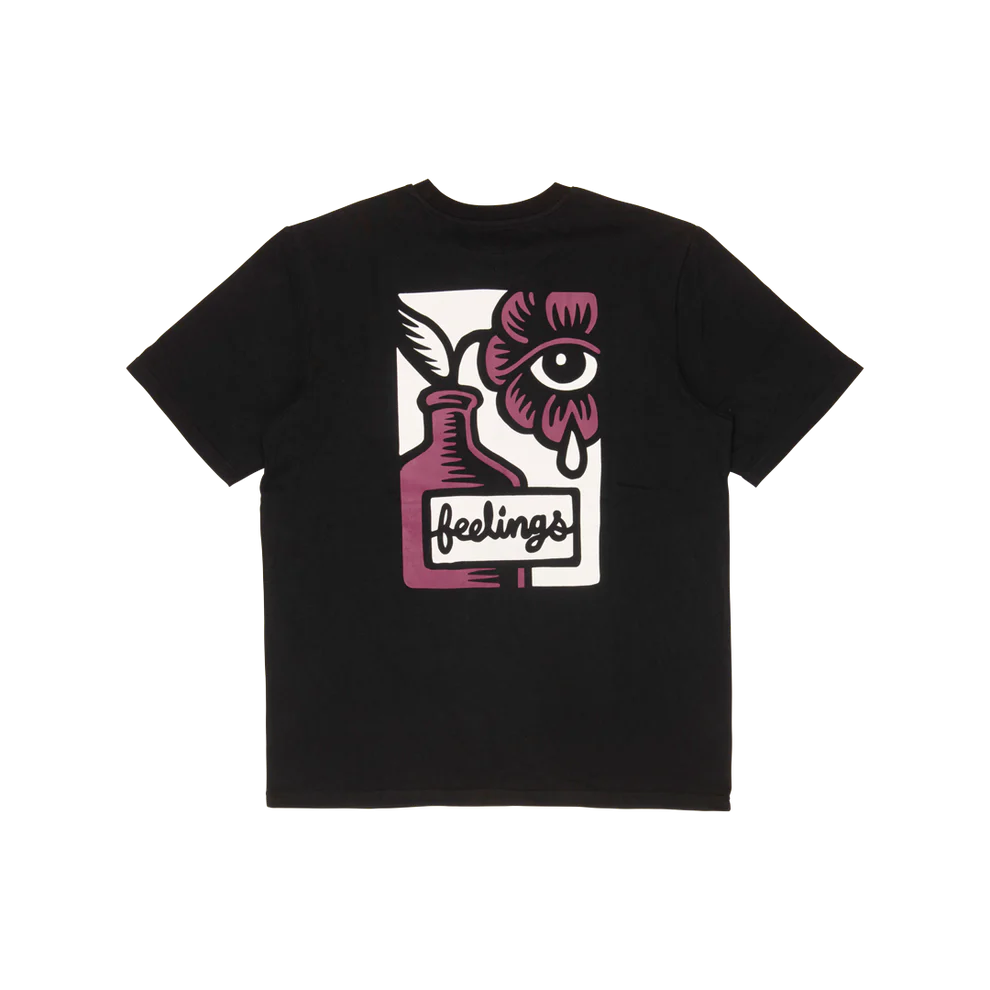 Feelings Flower Short Sleeves T-shirt Black
