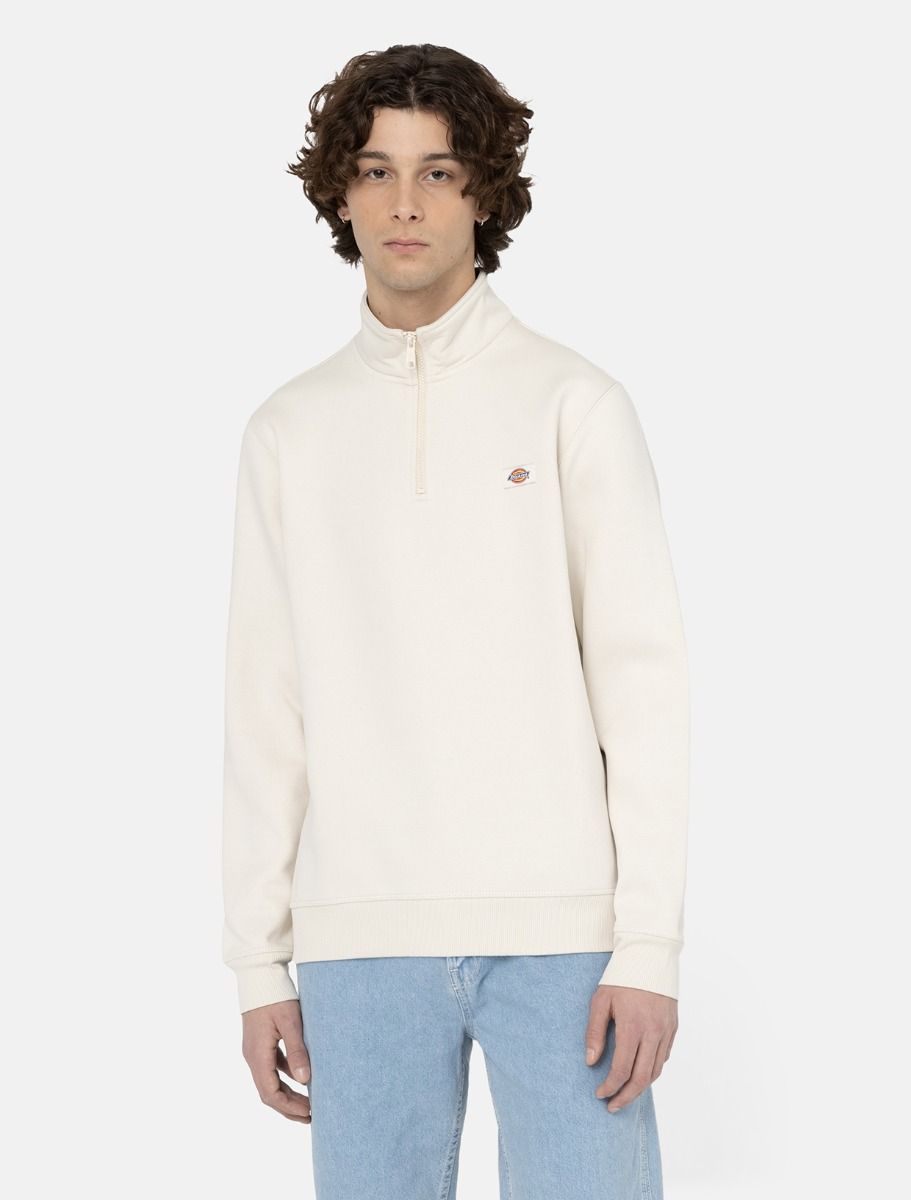 Dickies Oakport Quarter Zip Hoodie Whitecap Grey
