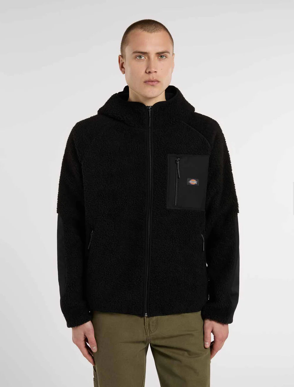 Dickies Central High Pile Hooded Fleece Black