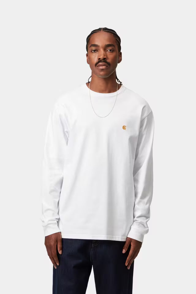 Carhartt WIP Chase Longsleeve White/Gold