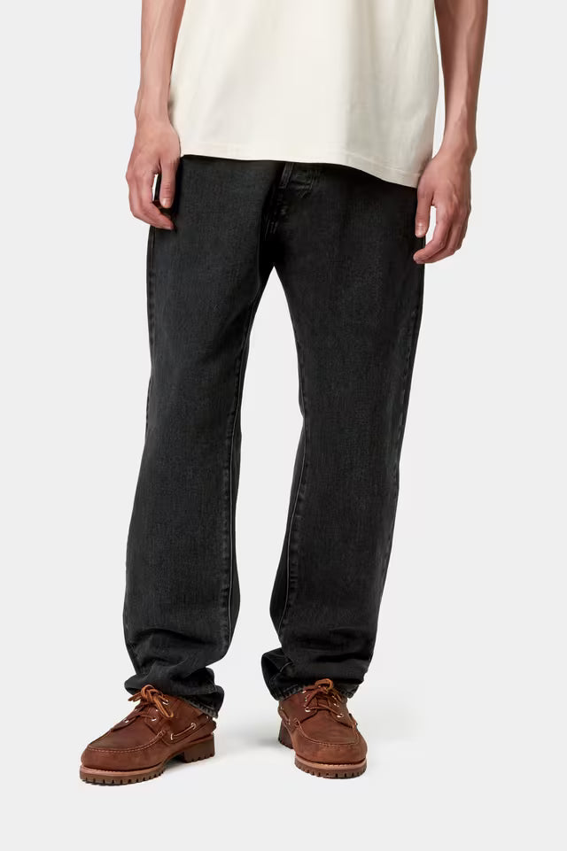 Carhartt Wip Klondike Pante Black Stone Whased