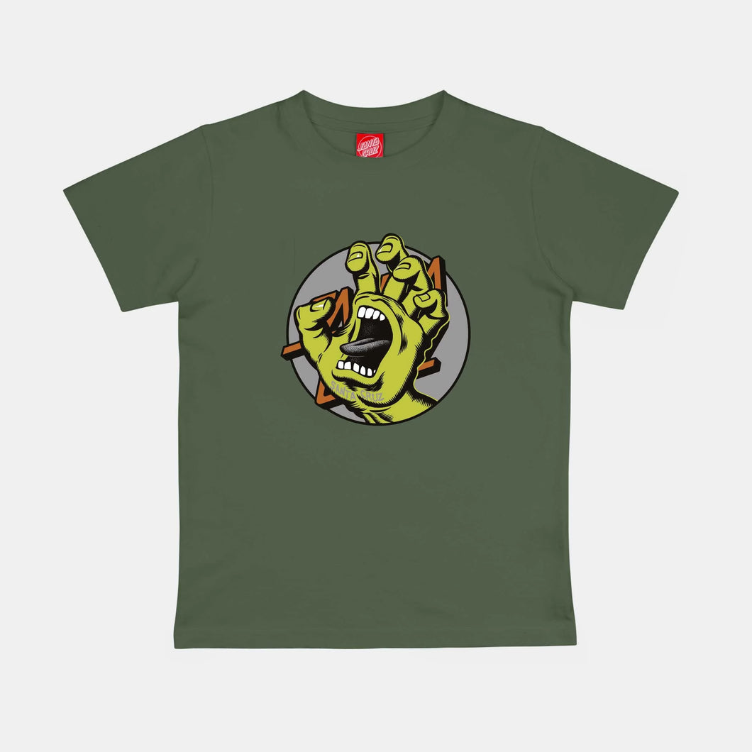 Santa Cruz Kids Hand Dot Front T-shirt Dark Moss