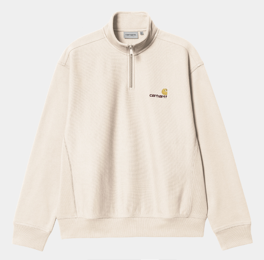 Carhartt WIP Half Zip American Script Natural
