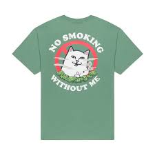 RipNdip No Smoking T-shirt Light Olive