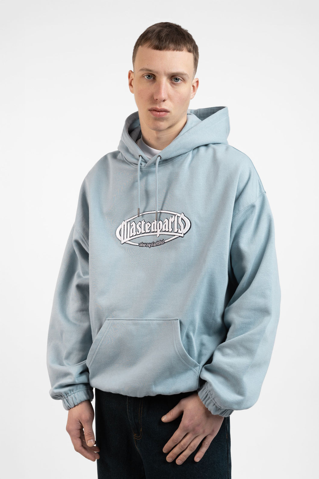Wasted Paris Yard Boxy Hoodie Light Blue