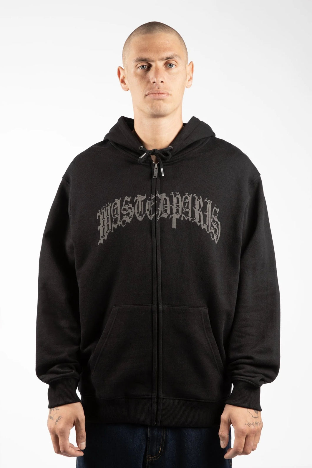 Wasted Paris Chrome Zip Hoodie Black