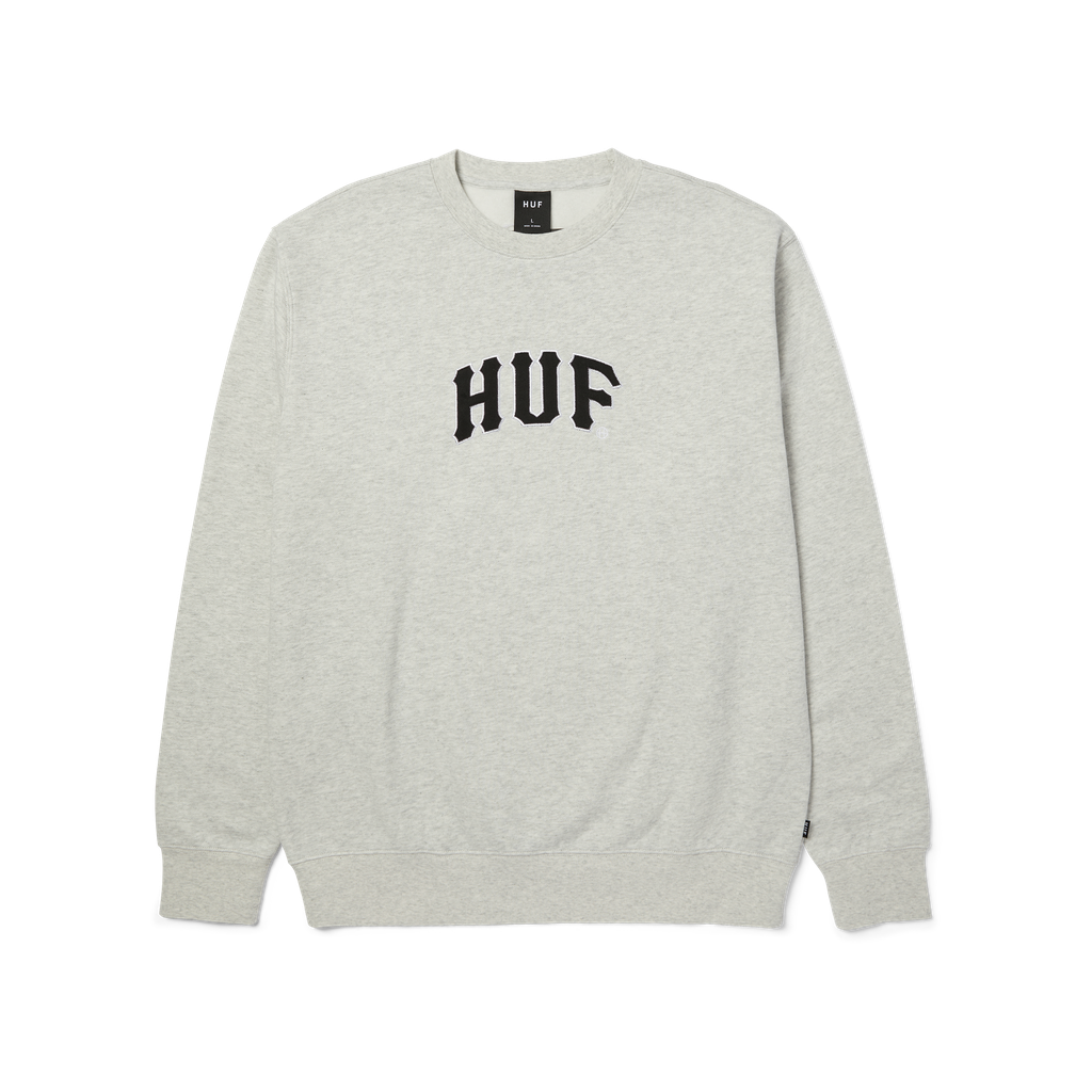 Huf Arch Applique Crewneck Ash