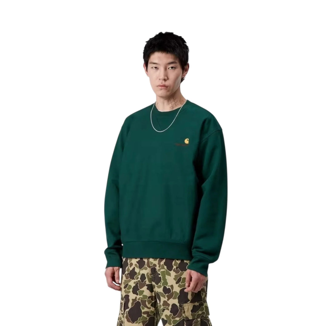 Carhartt WIP American Script Sweat Dark Fir