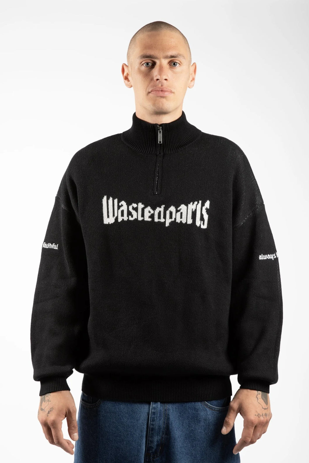 Wasted Paris United Trucker Sweater Black