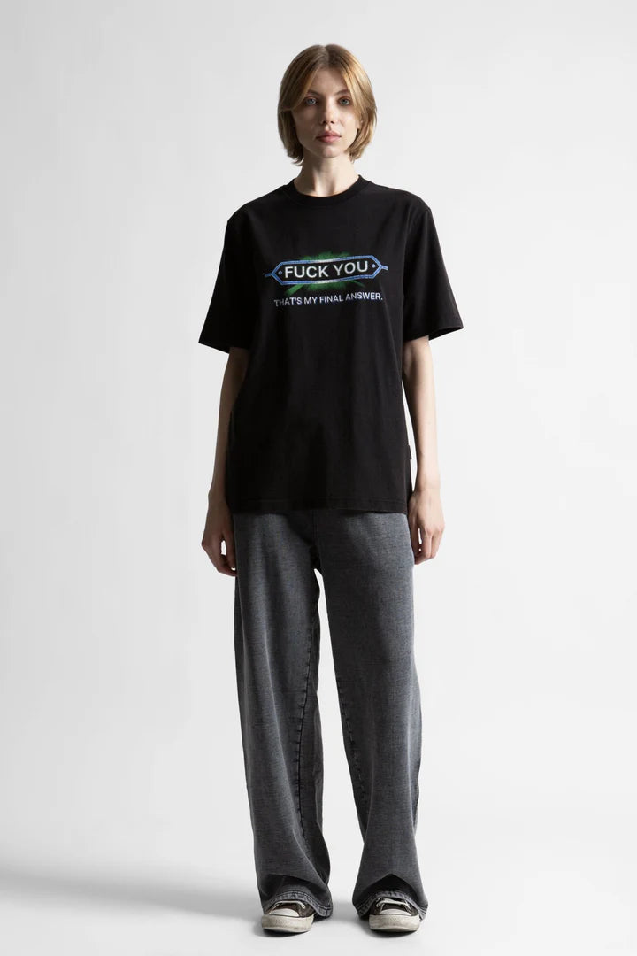 Wasted Paris Answer T shirt Faded Black