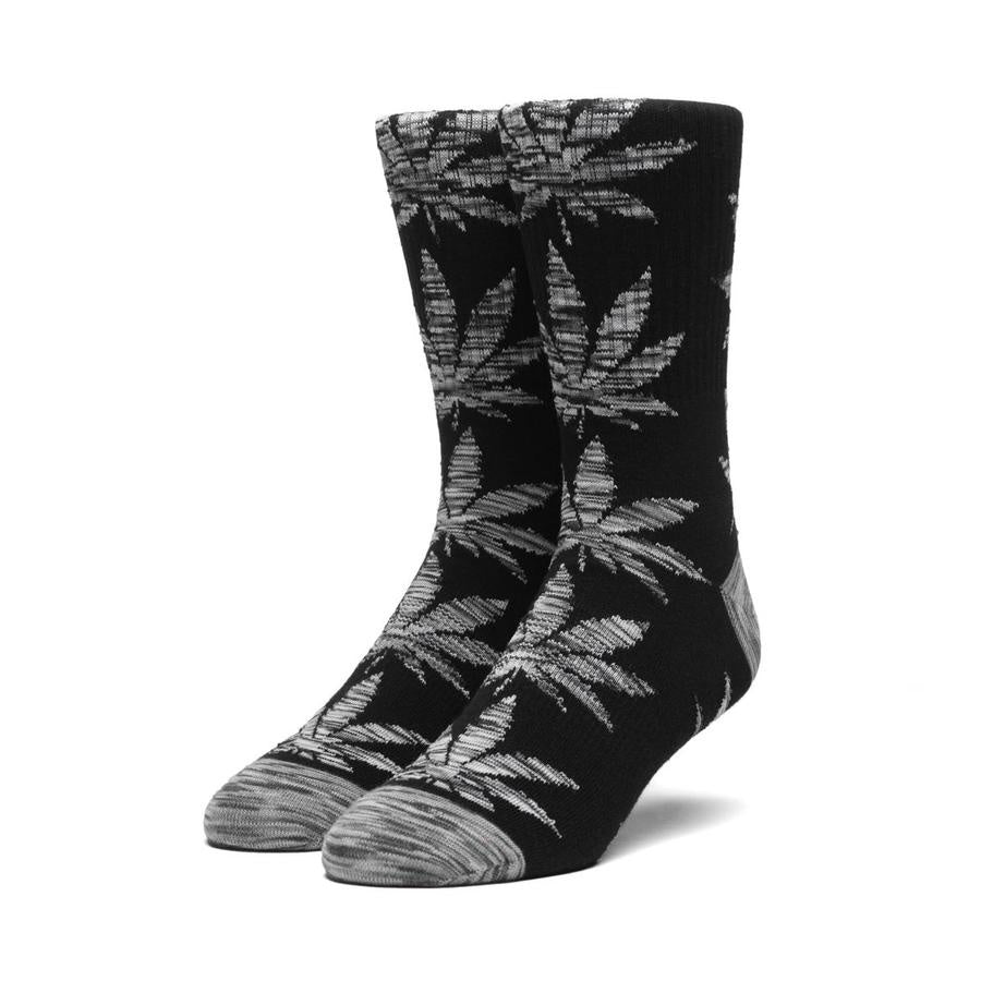 huf plantlife melange leaves sock black
