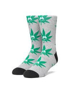 huf green buddy socks grey heather