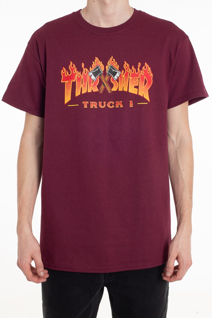 Thrasher Truck T shirt Maroon