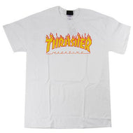 thrasher flame logo t-shirt white