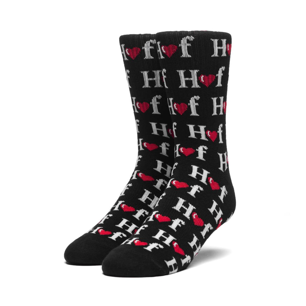 huf love sock black