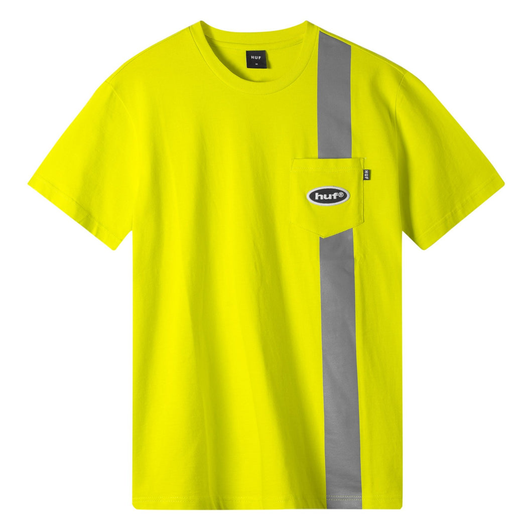 huf safety s/s pocket tee safetey yellow