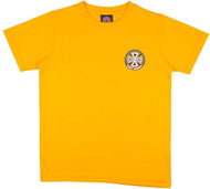Independent Yought Spilt Cross T shirt Gold