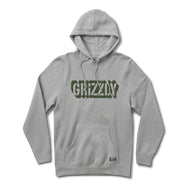 grizzly leaf cut out hoodie grey heather